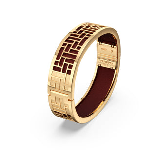 Mangosteen Red Pavilion - Slim Bangle - Gold Vermeil