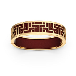 Mangosteen Red Pavilion - Slim Bangle - Gold Vermeil