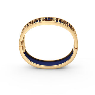 Midnight Blue Pavilion - Slim Bangle - Gold Vermeil