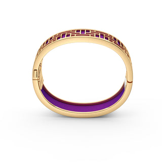 Orchid Purple Pavilion - Slim Bangle - Gold Vermeil