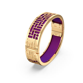 Orchid Purple Pavilion - Slim Bangle - Gold Vermeil