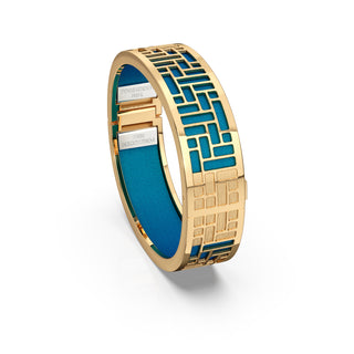 Peacock Green Pavilion - Slim Bangle - Gold Vermeil