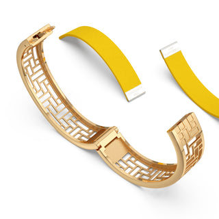 Pineapple Yellow Pavilion - Slim Bangle - Gold Vermeil