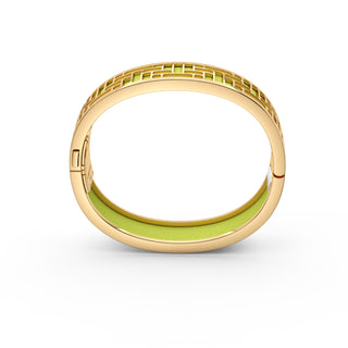 Pomelo Green Pavilion - Slim Bangle - Gold Vermeil
