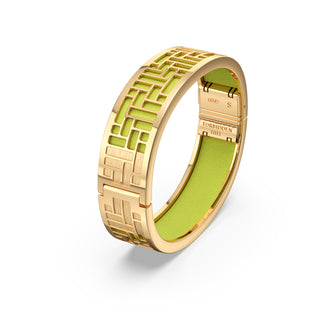 Pomelo Green Pavilion - Slim Bangle - Gold Vermeil