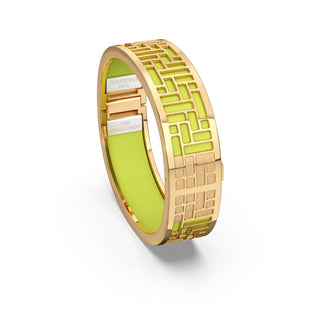 Pomelo Green Pavilion - Slim Bangle - Gold Vermeil