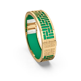 Python Green Pavilion - Slim Bangle - Gold Vermeil