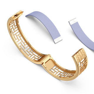 Shophouse Mauve Pavilion - Slim Bangle - Gold Vermeil