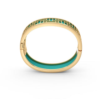 Shophouse Teal Pavilion - Slim Bangle - Gold Vermeil