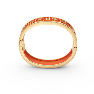 Sunset Orange Pavilion - Slim Bangle - Gold Vermeil