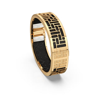 Obsidian Black Pavilion - Slim Bangle - Gold Vermeil