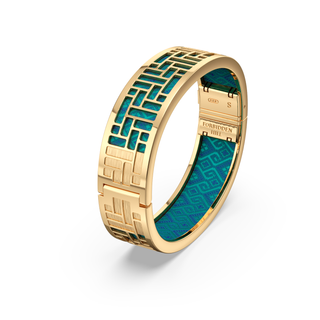 Andaman Green Pavillion - Slim Bangle - Gold Vermeil