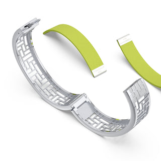 Pomelo Green Pavilion - Slim Bangle - Sterling Silver