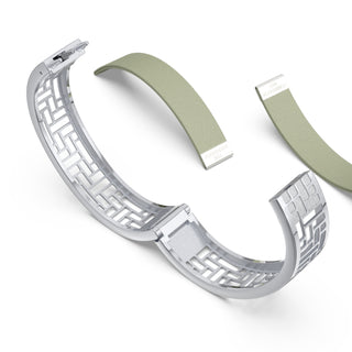 Shophouse Olive Pavilion - Slim Bangle - Sterling Silver