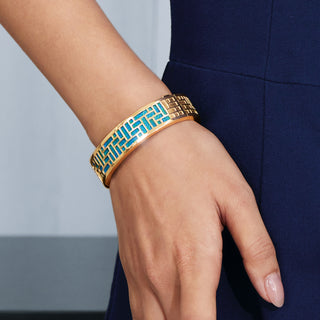 Lava Orange Pavilion - Slim Bangle - Gold Vermeil