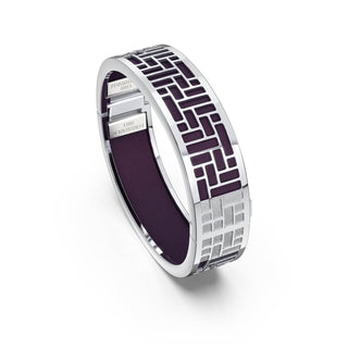 Deep Plum Pavillion - Slim Bangle - Sterling Silver