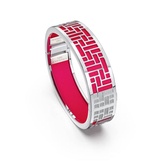 Dragonfruit Pink Pavillion - Slim Bangle - Sterling Silver