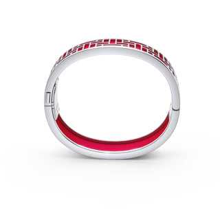 Dragonfruit Pink Pavillion - Slim Bangle - Sterling Silver