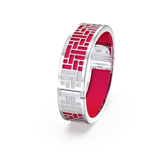 Dragonfruit Pink Pavillion - Slim Bangle - Sterling Silver