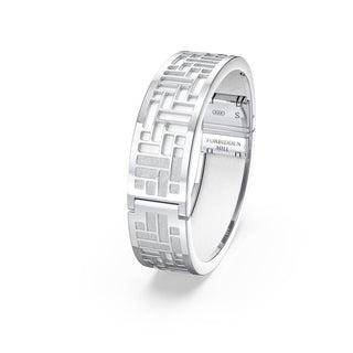 Lychee White Pavilion - Slim Bangle - Sterling Silver
