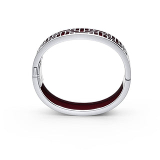 Majestic Ruby Pavilion - Slim Bangle - Sterling Silver