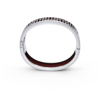 Mangosteen Red Pavilion - Slim Bangle - Sterling Silver