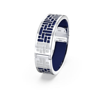 Midnight Blue Pavilion - Slim Bangle - Sterling Silver