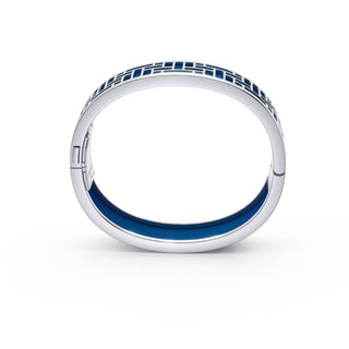 Peacock Green Pavilion - Slim Bangle - Sterling Silver