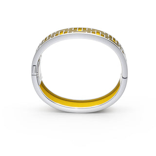 Pineapple Yellow Pavilion - Slim Bangle - Sterling Silver