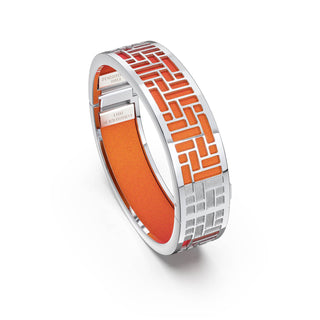 Sunset Orange Pavilion - Slim Bangle - Sterling Silver
