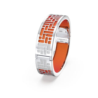Sunset Orange Pavilion - Slim Bangle - Sterling Silver