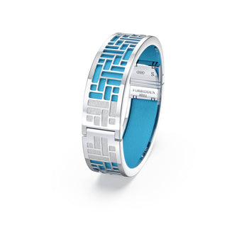 Turquoise Blue Pavilion - Slim Bangle - Sterling Silver