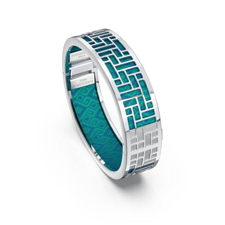 Andaman Green Pavillion - Slim Bangle - Sterling Silver