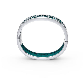 Andaman Green Pavillion - Slim Bangle - Sterling Silver