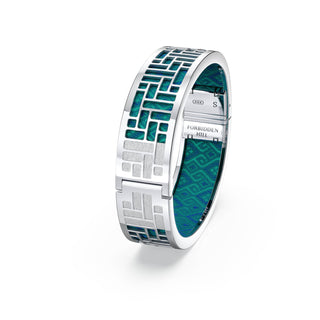 Andaman Green Pavillion - Slim Bangle - Sterling Silver