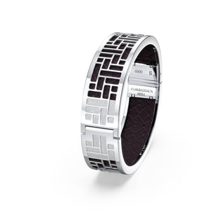 Kopi-O Brown Pavilion - Slim Bangle - Sterling Silver
