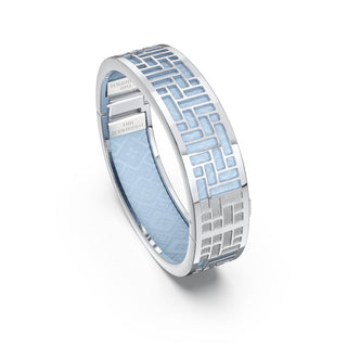 Mist Blue Pavilion - Slim Bangle - Sterling Silver