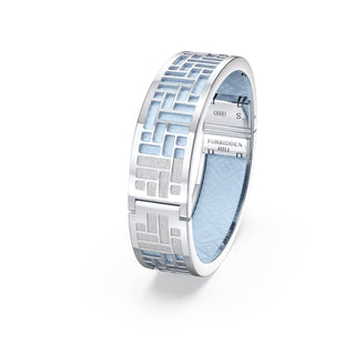 Mist Blue Pavilion - Slim Bangle - Sterling Silver