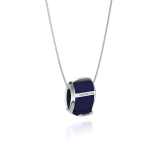 Kawung Pendant - Midnight Blue - Sterling Silver