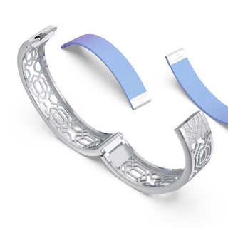 Gazebo Blue Peranakan Grace - Slim Bangle - Sterling Silver