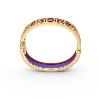 Dawn Mauve Peranakan Grace - Slim Bangle - Gold Vermeil
