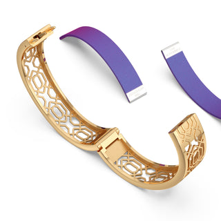 Dawn Mauve Peranakan Grace - Slim Bangle - Gold Vermeil