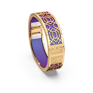 Dawn Mauve Peranakan Grace - Slim Bangle - Gold Vermeil