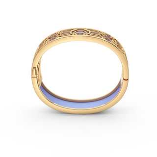 Gazebo Blue Peranakan Grace - Slim Bangle - Gold Vermeil