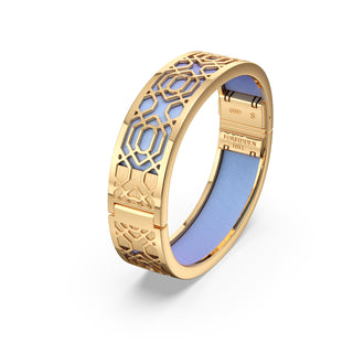 Gazebo Blue Peranakan Grace - Slim Bangle - Gold Vermeil