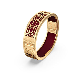 Majestic Ruby Peranakan Grace - Slim Bangle - Gold Vermeil