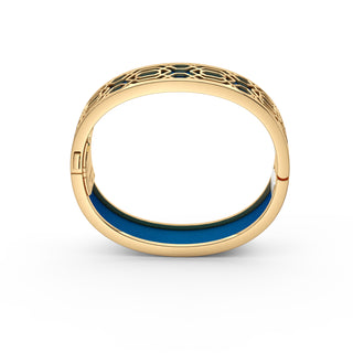 Peacock Green Peranakan Grace - Slim Bangle - Gold Vermeil