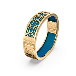 Peacock Green Peranakan Grace - Slim Bangle - Gold Vermeil