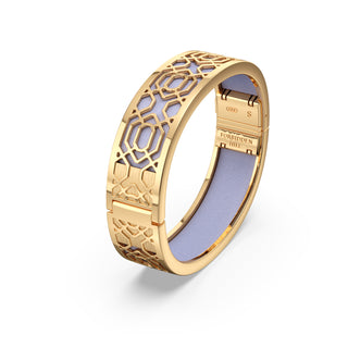 Shophouse Mauve Peranakan Grace - Slim Bangle - Gold Vermeil