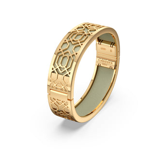 Shophouse Olive Peranakan Grace - Slim Bangle - Gold Vermeil